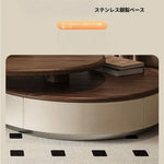 Coffee table ブラウン パイン 多層板 合皮 ステンレス hlwy-3698