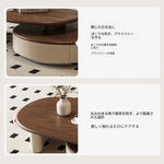 Coffee table ブラウン パイン 多層板 合皮 ステンレス hlwy-3698