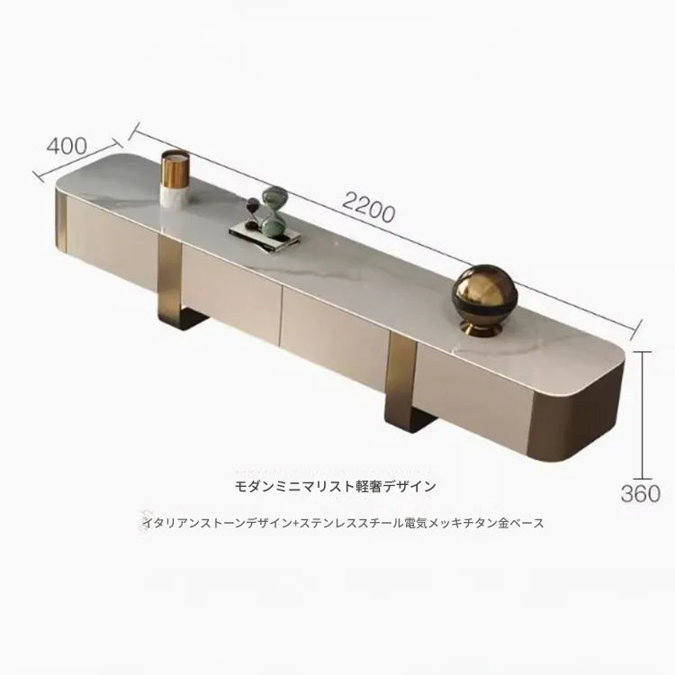 テレビ台 カラー1 セラミック 無垢材 ステンレス hlwy-3704