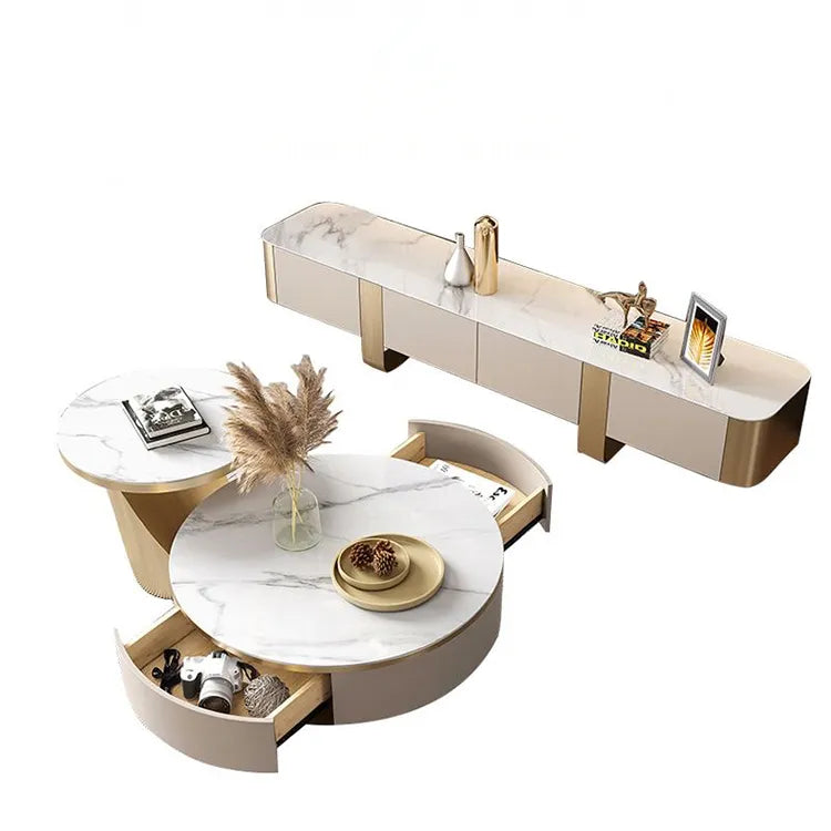 Coffee table カラー1 セラミック 無垢材 ステンレス hlwy-3705