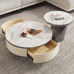 Coffee table カラー1 セラミック 無垢材 ステンレス hlwy-3705