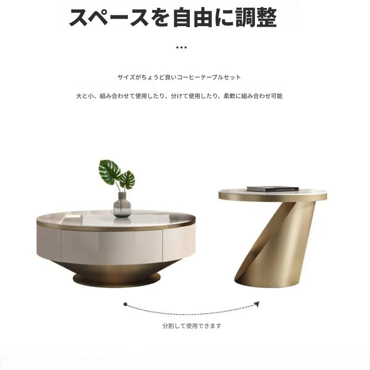 Coffee table カラー1 セラミック 無垢材 ステンレス hlwy-3705