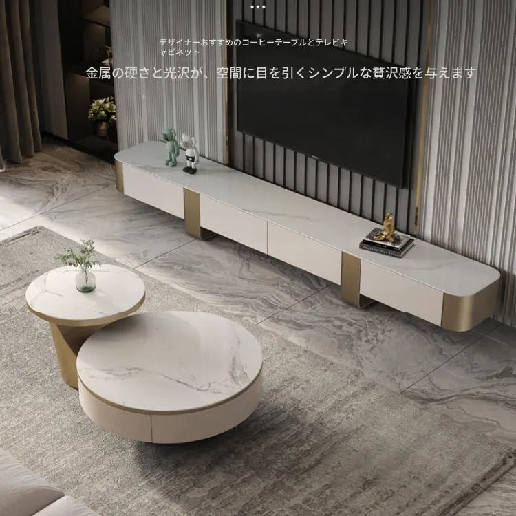 Coffee table カラー1 セラミック 無垢材 ステンレス hlwy-3705