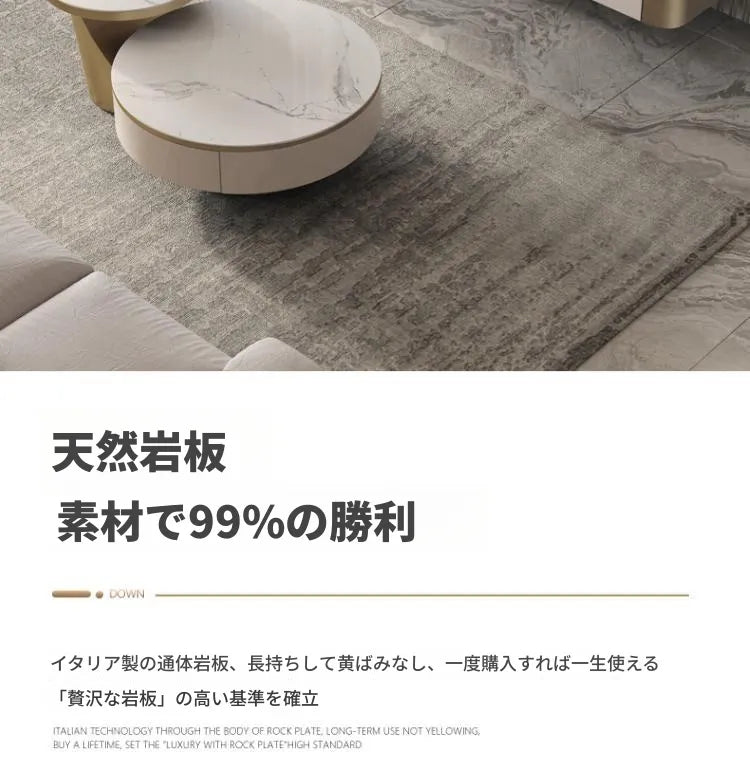 Coffee table カラー1 セラミック 無垢材 ステンレス hlwy-3705