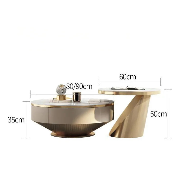 Coffee table カラー1 セラミック 無垢材 ステンレス hlwy-3705