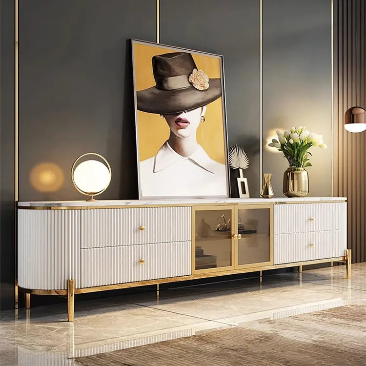 テレビ台 カラー1 セラミック 強化ガラス 繊維板 hlwy-3708