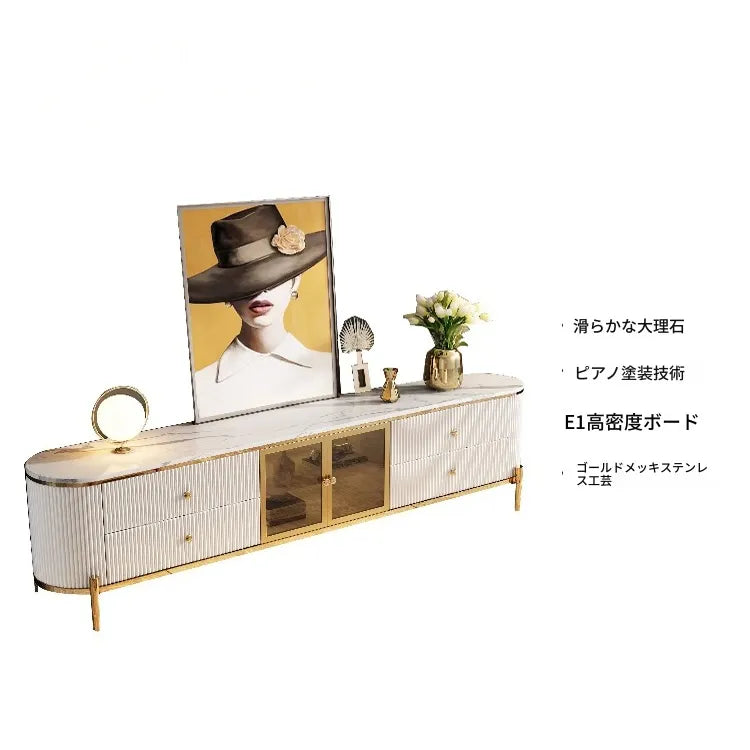 テレビ台 カラー1 セラミック 強化ガラス 繊維板 hlwy-3708