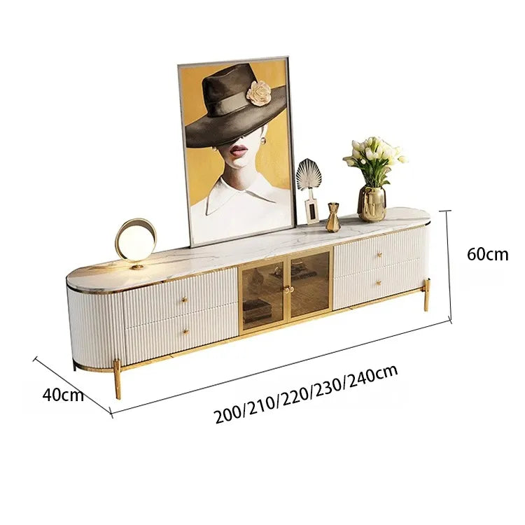 テレビ台 カラー1 セラミック 強化ガラス 繊維板 hlwy-3708