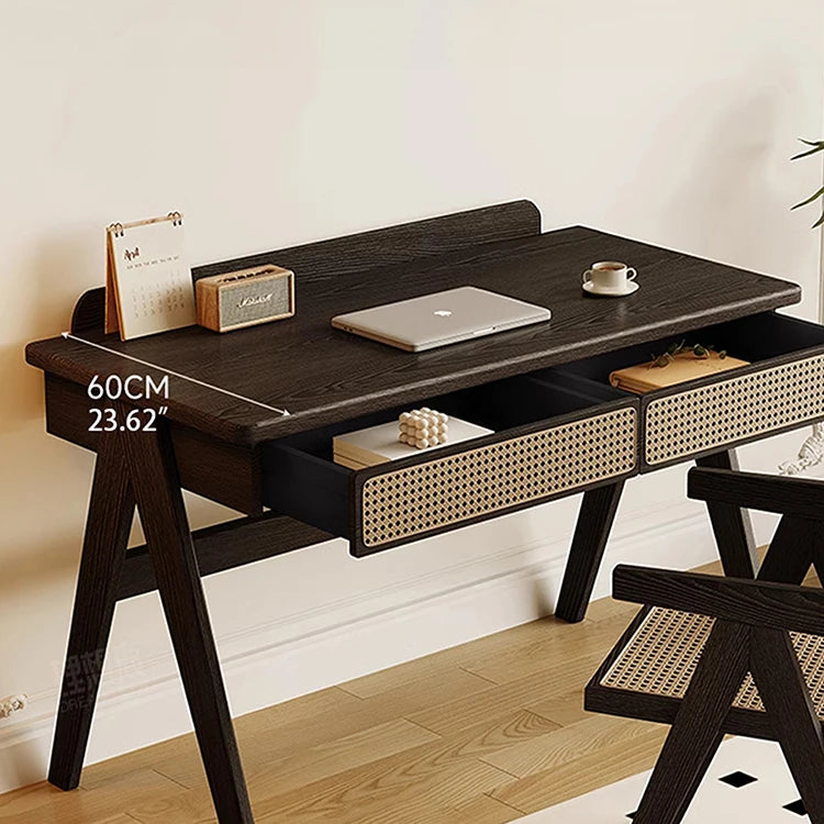 ラタンとアッシュ材のスタイリッシュテーブル|モダンデザインでおしゃれな空間演出 hlxl-4396