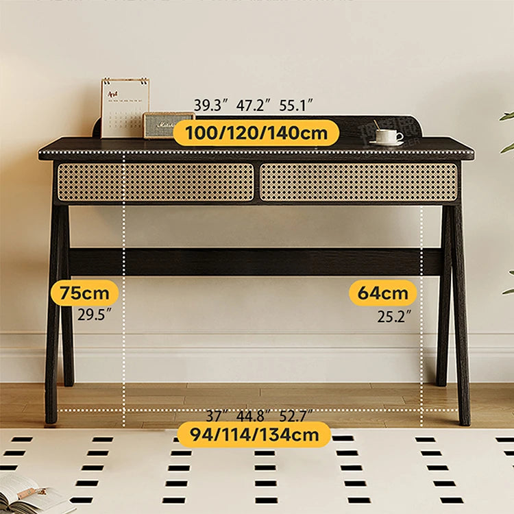 ラタンとアッシュ材のスタイリッシュテーブル|モダンデザインでおしゃれな空間演出 hlxl-4396