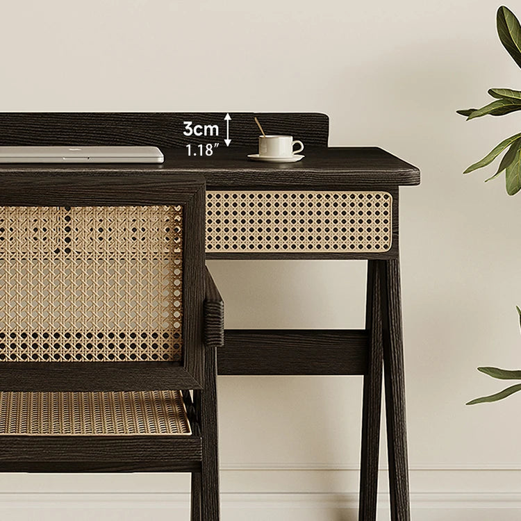 ラタンとアッシュ材のスタイリッシュテーブル|モダンデザインでおしゃれな空間演出 hlxl-4396