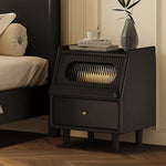 モダンデザインのガラス製ナイトテーブル|エレガントな寝室のインテリアに最適 hlxl-4397