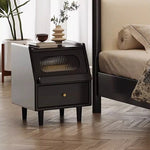 モダンデザインのガラス製ナイトテーブル|エレガントな寝室のインテリアに最適 hlxl-4397