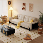 コーデュロイとアッシュ材が引き立つスタイリッシュなパインソファー - あなたのリビングに最適! hlxl-4400