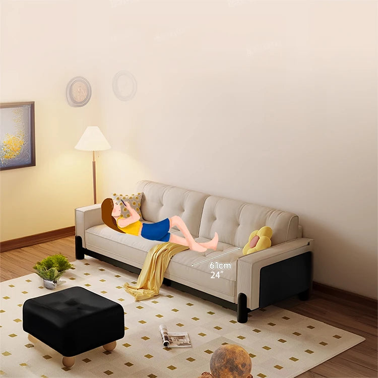 コーデュロイとアッシュ材が引き立つスタイリッシュなパインソファー - あなたのリビングに最適! hlxl-4400