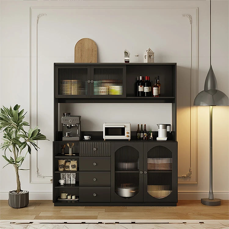 キッチンを彩る!スタイリッシュなガラスキャビネット hlxl-4401