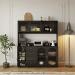 キッチンを彩る!スタイリッシュなガラスキャビネット hlxl-4401