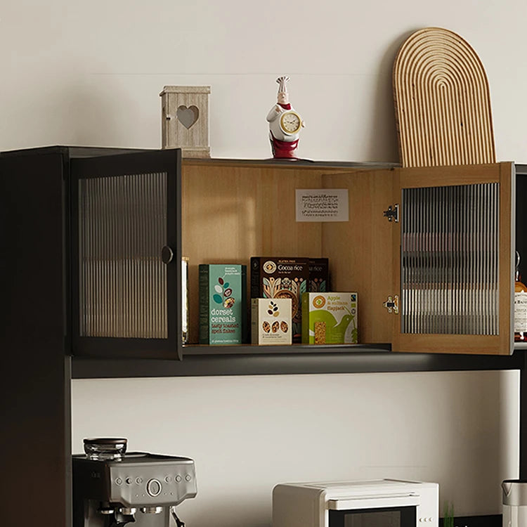 キッチンを彩る!スタイリッシュなガラスキャビネット hlxl-4401