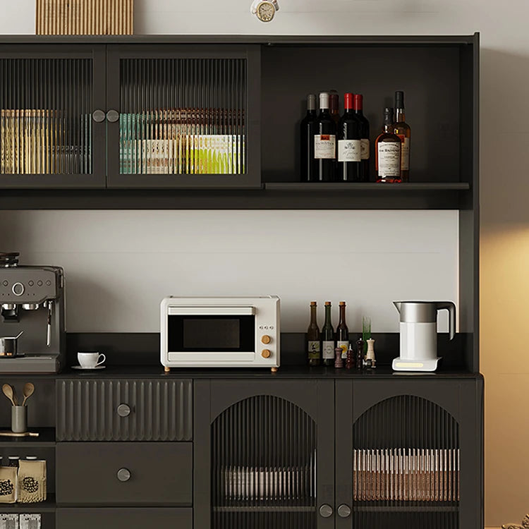 キッチンを彩る!スタイリッシュなガラスキャビネット hlxl-4401