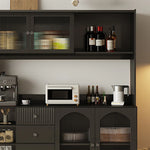 キッチンを彩る!スタイリッシュなガラスキャビネット hlxl-4401