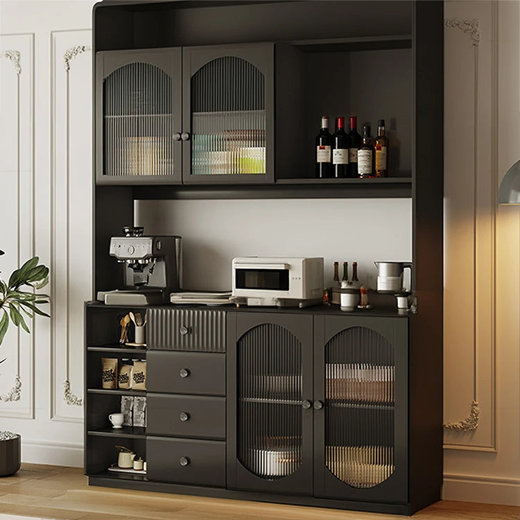 キッチンを彩る!スタイリッシュなガラスキャビネット hlxl-4401