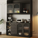 キッチンを彩る!スタイリッシュなガラスキャビネット hlxl-4401