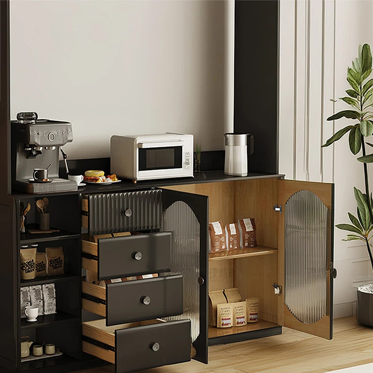 キッチンを彩る!スタイリッシュなガラスキャビネット hlxl-4401