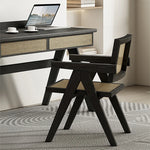 シックなアッシュ材ラタンチェア|モダンデザインインテリア必見 hlxl-4402