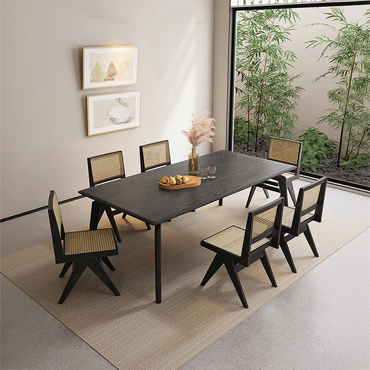 シックなアッシュ材ラタンチェア|モダンデザインインテリア必見 hlxl-4402