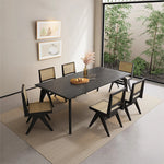 シックなアッシュ材ラタンチェア|モダンデザインインテリア必見 hlxl-4402