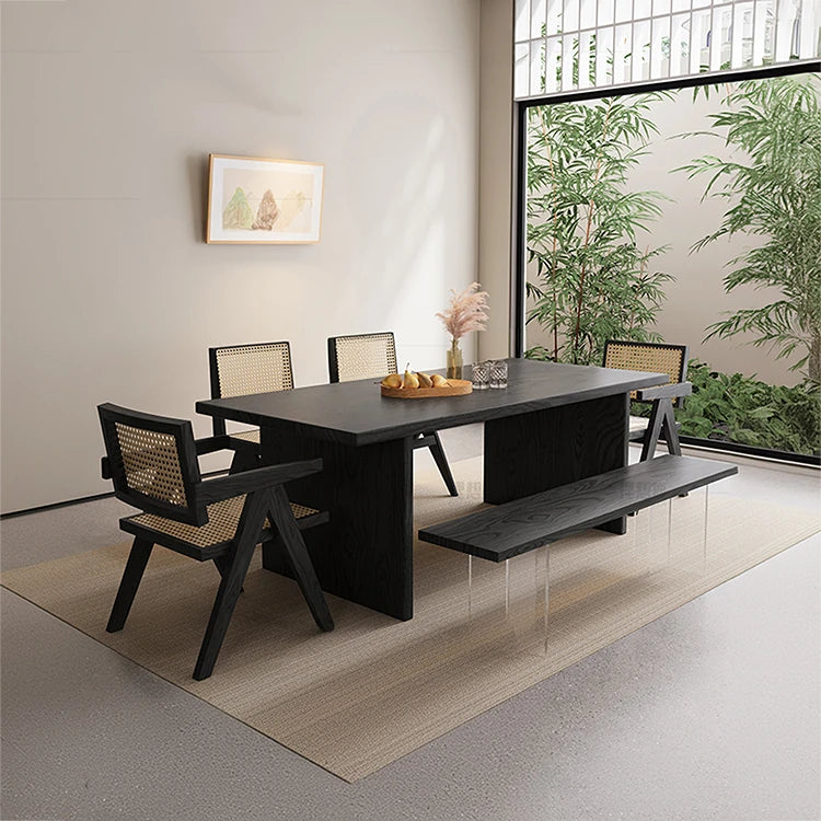 シックなアッシュ材ラタンチェア|モダンデザインインテリア必見 hlxl-4402