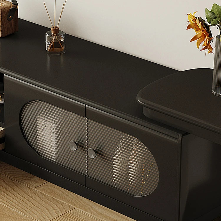 モダンデザインのアルミ合金テレビ台|スタイリッシュな収納&ディスプレイ可能なガラス多層板 hlxl-4404