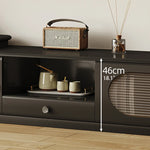 モダンデザインのアルミ合金テレビ台|スタイリッシュな収納&ディスプレイ可能なガラス多層板 hlxl-4404