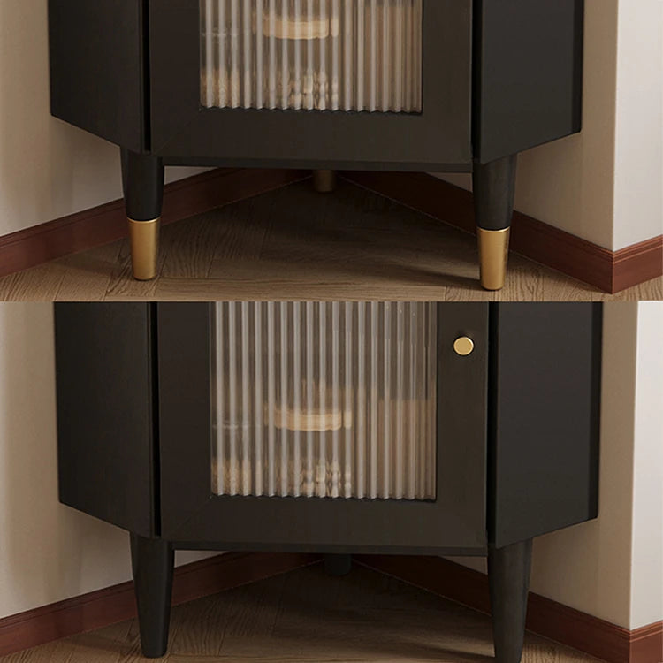 コーナー パインガラス キャビネット | おしゃれな収納スペースを演出する一品 hlxl-4405