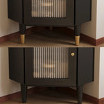 コーナー パインガラス キャビネット | おしゃれな収納スペースを演出する一品 hlxl-4405