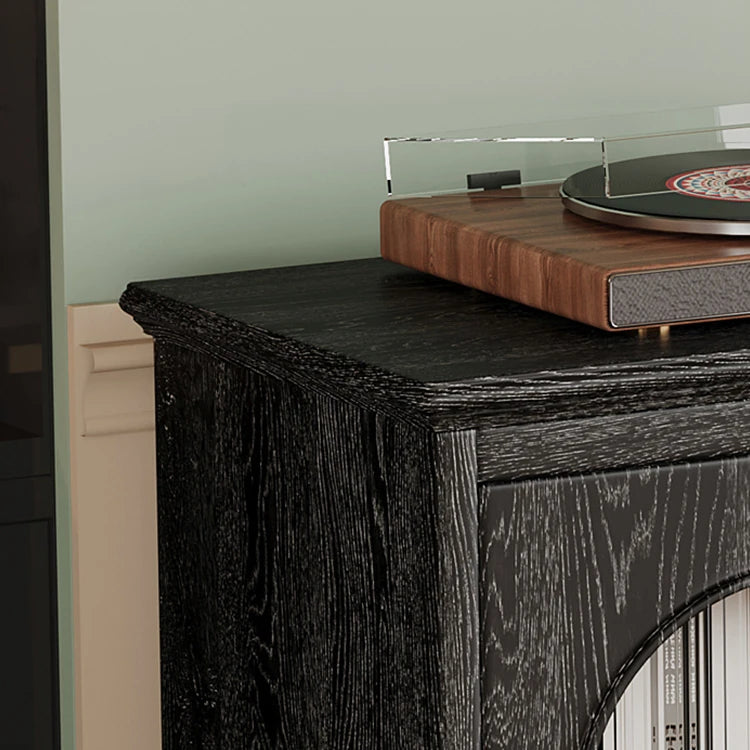 アッシュ材とガラスと銅の高級デザインキャビネット - おしゃれ空間を演出 hlxl-4409