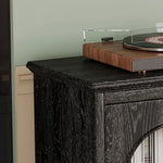 アッシュ材とガラスと銅の高級デザインキャビネット - おしゃれ空間を演出 hlxl-4409