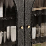 アッシュ材とガラスと銅の高級デザインキャビネット - おしゃれ空間を演出 hlxl-4409