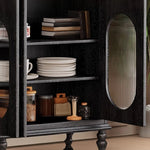 アッシュ材とガラスと銅の高級デザインキャビネット - おしゃれ空間を演出 hlxl-4409