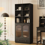 モダンデザイン多層板キャビネット ガラス&アルミニウム合金使用キャビネット収納 hlxl-4414