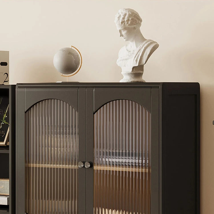 モダンデザイン多層板キャビネット ガラス&アルミニウム合金使用キャビネット収納 hlxl-4414