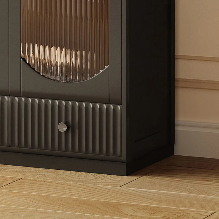 モダンデザイン多層板キャビネット ガラス&アルミニウム合金使用キャビネット収納 hlxl-4414