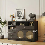 モダンデザインのガラスキャビネット|収納力抜群のスタイリッシュな必需品 hlxl-4416