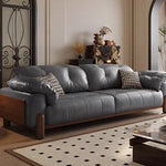 高品質アッシュ材使用 シンプル&モダンソファー – ダウン仕様の快適さと合皮の高級感を両立 hly-3032