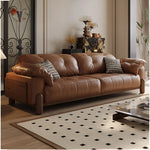 高品質アッシュ材使用 シンプル&モダンソファー – ダウン仕様の快適さと合皮の高級感を両立 hly-3032