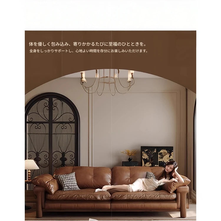 高品質アッシュ材使用 シンプル&モダンソファー – ダウン仕様の快適さと合皮の高級感を両立 hly-3032