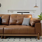 高品質アッシュ材使用 シンプル&モダンソファー – ダウン仕様の快適さと合皮の高級感を両立 hly-3032