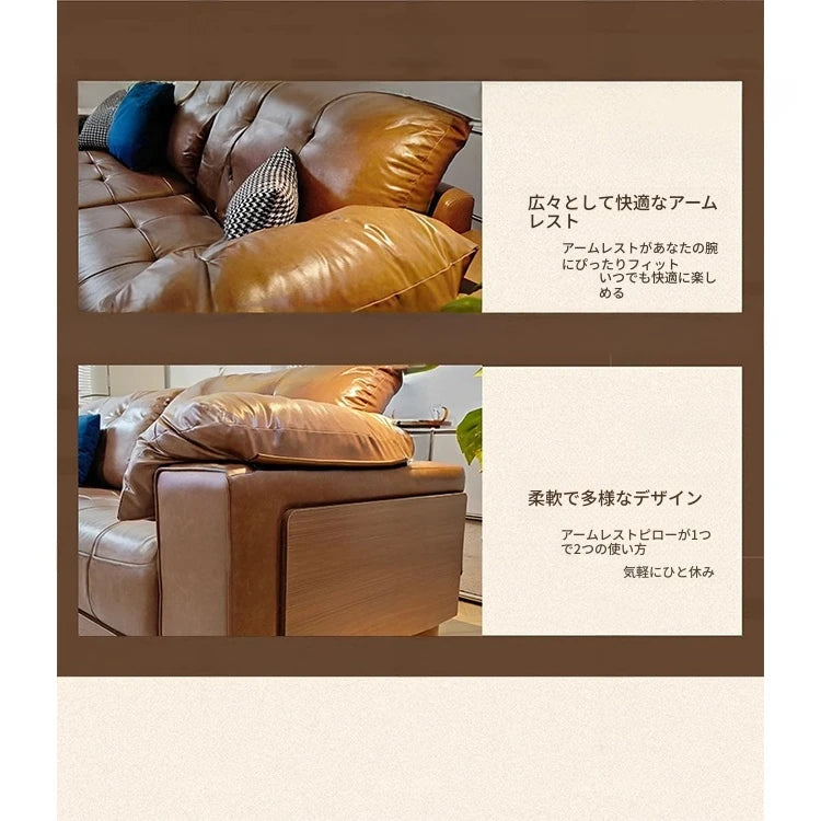 高品質アッシュ材使用 シンプル&モダンソファー – ダウン仕様の快適さと合皮の高級感を両立 hly-3032