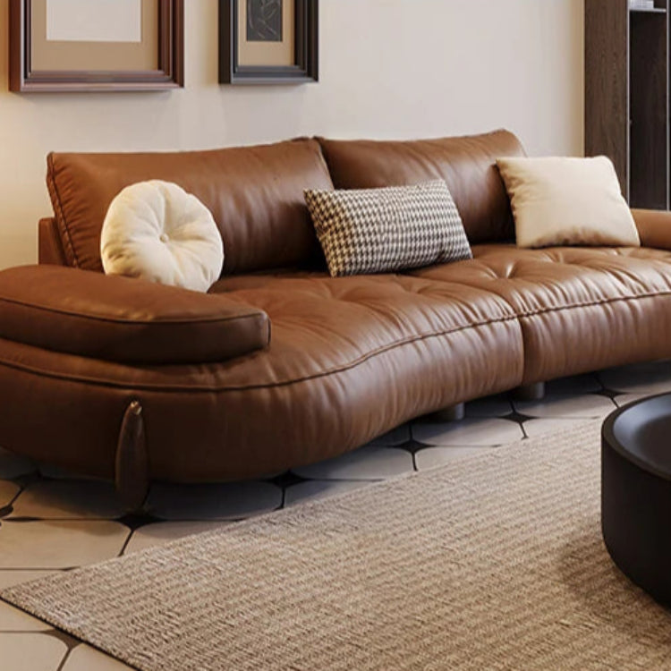 モダンなパイン素材のソファー|ホワイトグースダウン&合皮使用 | 快適なシリコンフィルクッション付き hly-3033