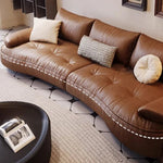 モダンなパイン素材のソファー|ホワイトグースダウン&合皮使用 | 快適なシリコンフィルクッション付き hly-3033